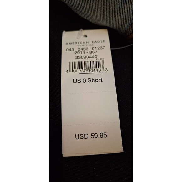 American Eagle -Dream Blue The Dream Jean High Rise Jegging Size 0 Short 25W NWT - Picture 15 of 16